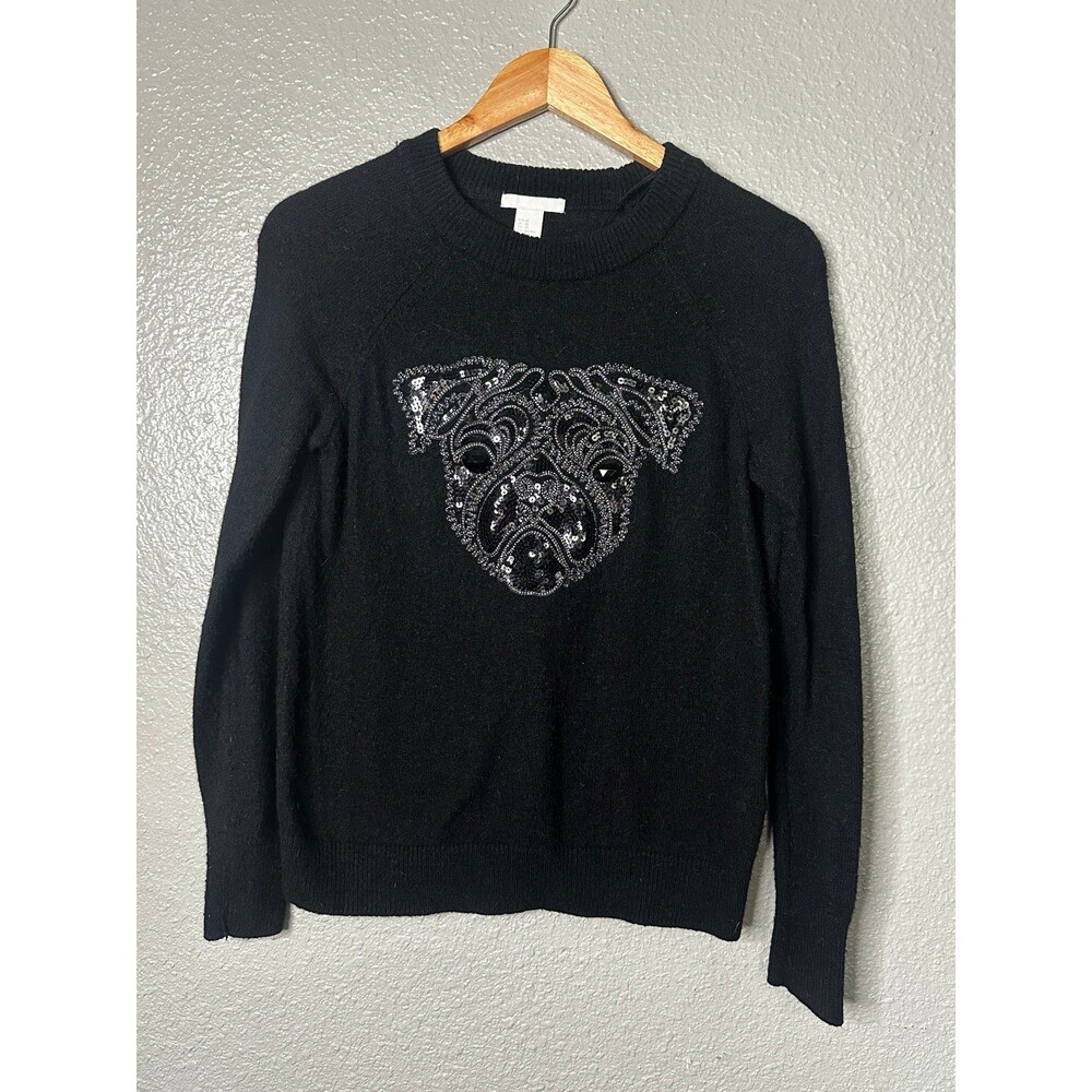 H&M pug sweater alpaca blend size XS